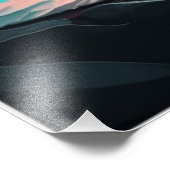 雪の素晴らし多いカラフルの夕日。 フォトプリント            (角)