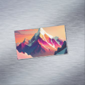 雪の素晴らし多いカラフルの夕日。 マグネット名刺 (インサイチュ)