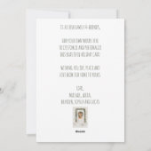 雪の素朴メリークリスマスリースフロントドアドッグ シーズンカード (裏面)