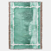 雪の素朴上の冬の景色の羊皮紙 スローブランケット (正面縦)