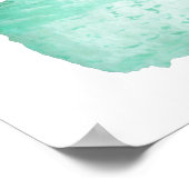 雪の素朴上の冬の景色の羊皮紙 ポスター (角)