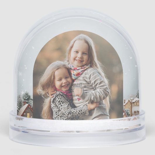 雪の素朴冬の村の写真 (正面)