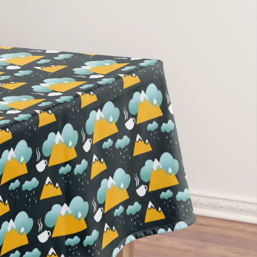 雪の素朴多い冬林山 テーブルクロス (インサイチュ)