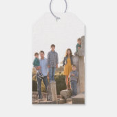 雪の紫の雪の結晶 ギフトタグ (裏面)