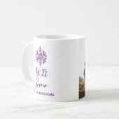 雪の紫の雪の結晶 コーヒーマグカップ (正面左)