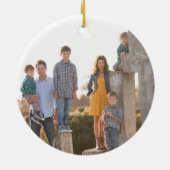 雪の紫の雪の結晶 セラミックオーナメント (裏面)