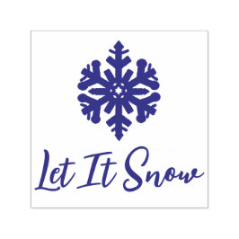 雪の紫の雪の結晶 セルフインキングスタンプ