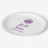 雪の紫の雪の結晶 ペーパープレート (アングル)