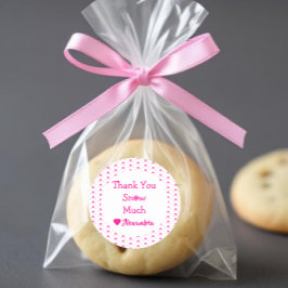 雪の結晶ありがとう ラウンドシール