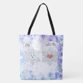 雪の結晶がとけるほど好き トートバッグ (正面)