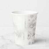 雪の結晶がやってくる ベビーシャワー 紙コップ (右)