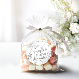 雪の結晶がベビーシャワーの途中にある ラウンドシール