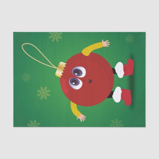 雪の結晶が可愛いクリスマスオーナメント 薄葉紙 (正面)