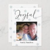 雪の結晶が楽しいクリスマス シーズンカード (正面/裏面)