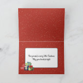 雪の結晶が美しいクリスマス格言 シーズンカード (内部)