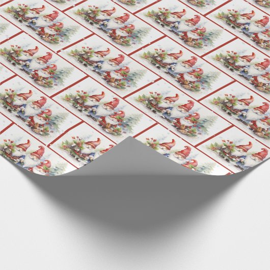 雪の結晶が美しいクリスマス格言 ラッピングペーパー (角)