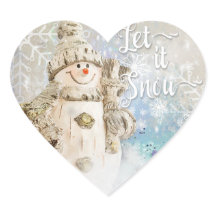 雪の結晶が美しいクリスマス雪だるま