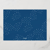 雪の結晶が美しい冬の可愛い猫 箔シーズンカード (裏面)