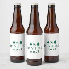 雪の結晶が舞うジュイユ・ノエル クリスマスデザイン ビールラベル