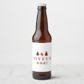 雪の結晶が舞うジュイユ・ノエル クリスマスデザイン ビールラベル (正面)