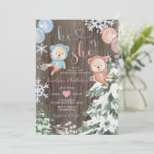 雪の結晶が見える冬のクマ 招待状 (スタンド正面)