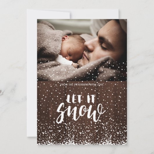 雪の結晶が降り注ぐバーンウッドホワイト シーズンカード (正面)
