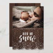 雪の結晶が降り注ぐバーンウッドホワイト シーズンカード (正面/裏面)