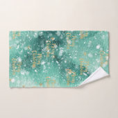 雪の結晶で楽しいクリスマス ハンドタオル (ハンドタオル)