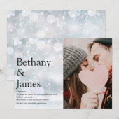 雪の結晶とクリスマスの写真 カップル 意味 シーズンカード (正面/裏面)