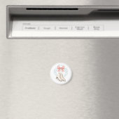 雪の結晶とスケート靴 マグネット (インサイチュ (食洗機))