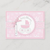 雪の結晶とベビーカー おむつくじチケット エンクロージャーカード (裏面)