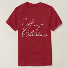 雪の結晶とメリークリスマス Tシャツ