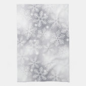 雪の結晶とライト キッチンタオル (縦)