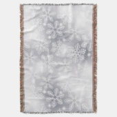雪の結晶とライト スローブランケット (正面縦)