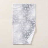 雪の結晶とライト バスタオルセット (ハンドタオル)