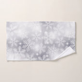 雪の結晶とライト バスタオルセット (ハンドタオル)