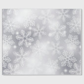 雪の結晶とライト ラッピングペーパー (フラット)