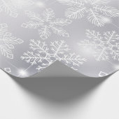 雪の結晶とライト ラッピングペーパー (角)