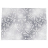 雪の結晶とライト ラージペーパーバッグ (裏面)