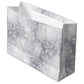 雪の結晶とライト ラージペーパーバッグ (正面アングル)