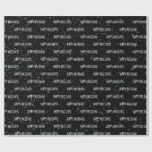 雪の結晶と一緒にハッピーホリデー テキスト ラッピングペーパー (フラット)