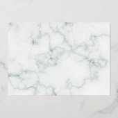 雪の結晶と大理石の背景のクリスマスカードを押すホイル 箔シーズンカード (裏面)