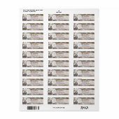 雪の結晶と木素朴のクリスマスまたは休日 ラベル (フルシート)