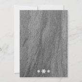 雪の結晶と花崗岩の法人ホリデー招待状 招待状 (裏面)