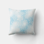 雪の結晶と青の光 クッション (裏面)