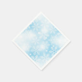 雪の結晶と青の光 スタンダードカクテルナプキン (角)