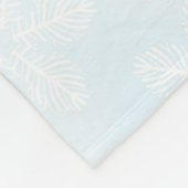 雪の結晶と青の光 フリースブランケット (角)