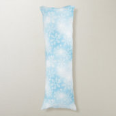 雪の結晶と青の光 ボディピロー (正面縦)