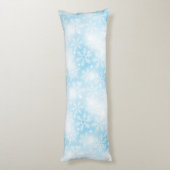 雪の結晶と青の光 ボディピロー (裏面 (縦))