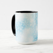 雪の結晶と青の光 マグカップ (正面左)